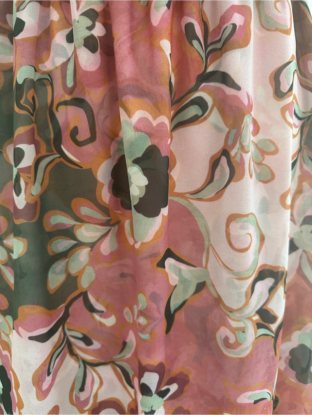 Misa Los Angeles Floral Pink Ruffled Maxi Dress - Picture 4 of 6